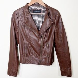 Black Rivet Brown Leather Jacket